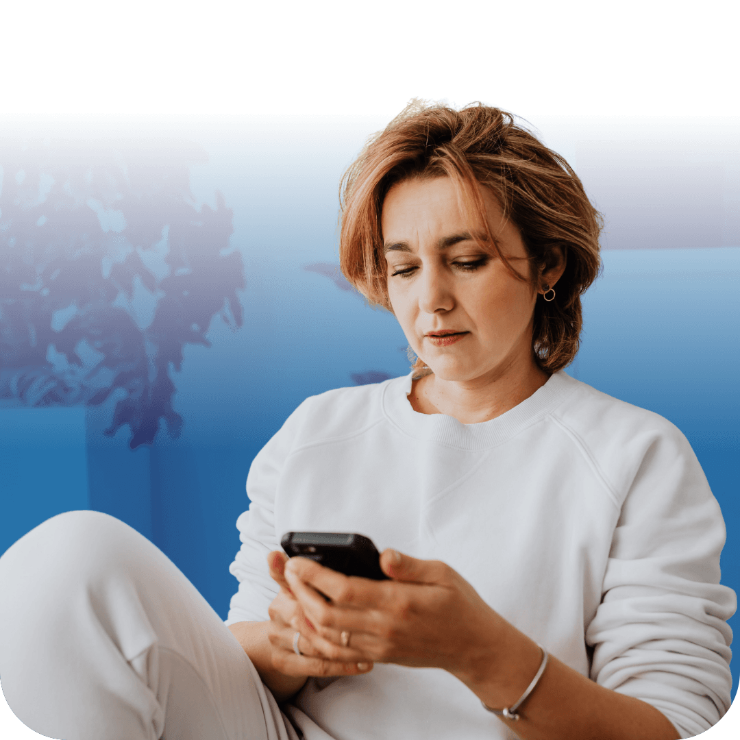 Customer browsing contractor website on phone