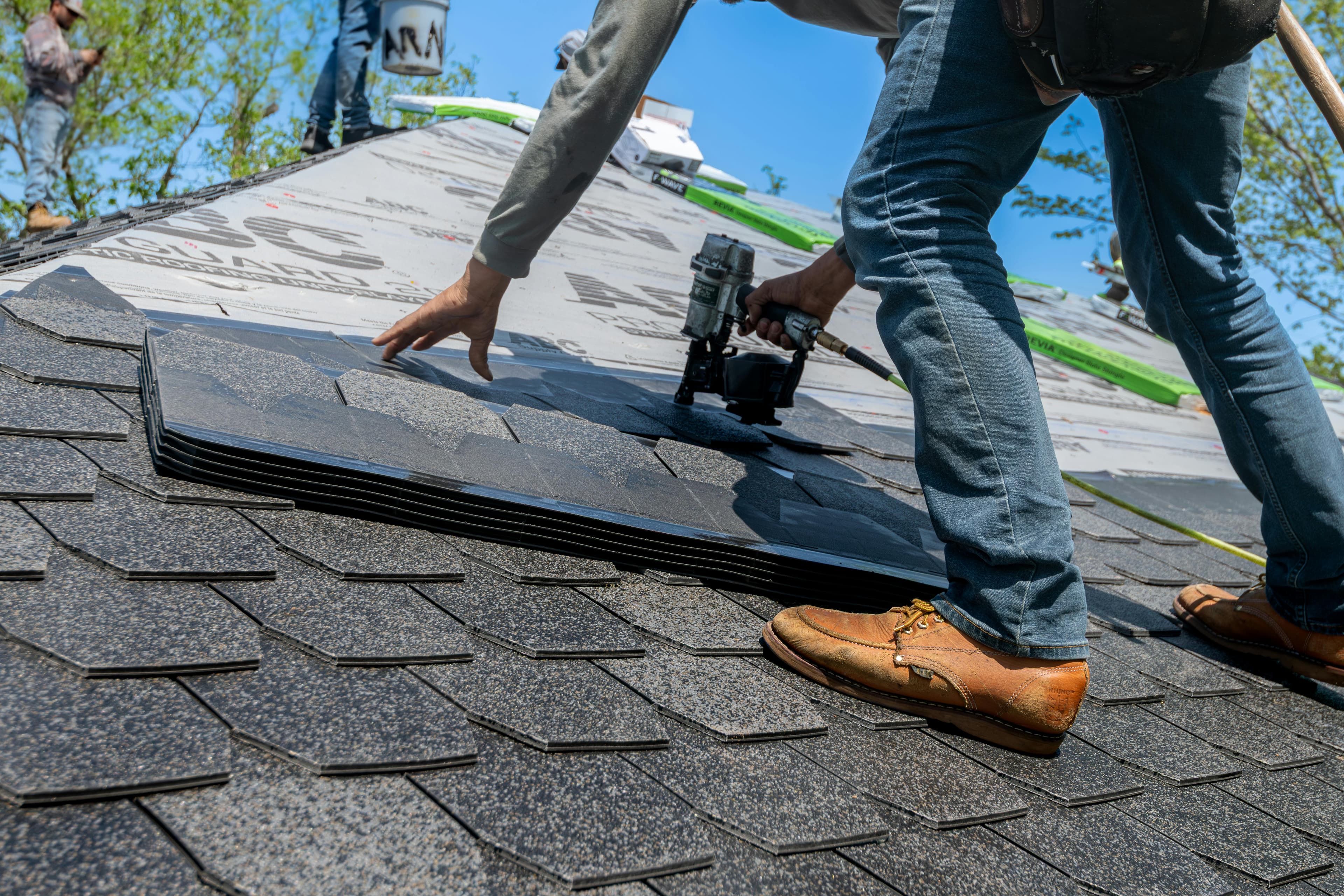 Roofing shingle detail and installation work